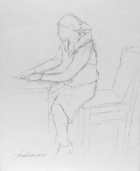 Girl looking on side, 2005