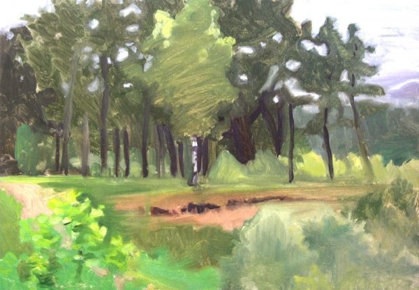 Birch forest before rain, 2003