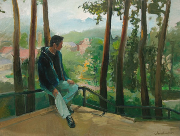 Self-portrait in Talsi, 2004